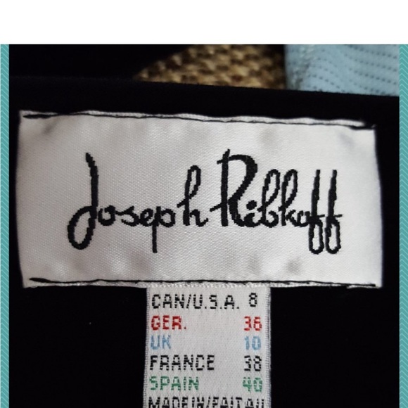 Joseph Ribkoff Black Ruched Faux Wrap V-Neck Blouse - Picture 5 of 5